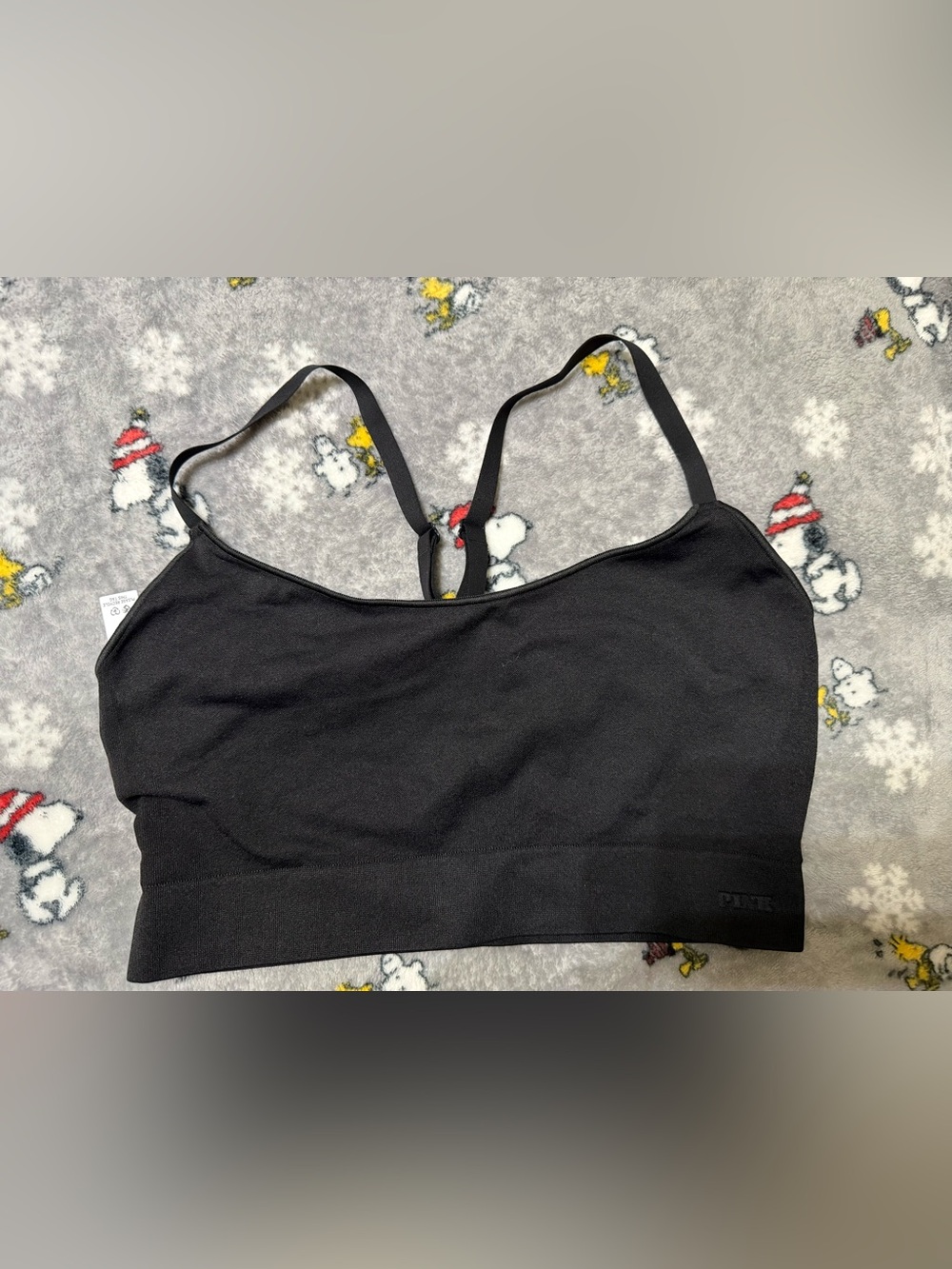 PINK Victoria's Secret Black Seamless Bralette